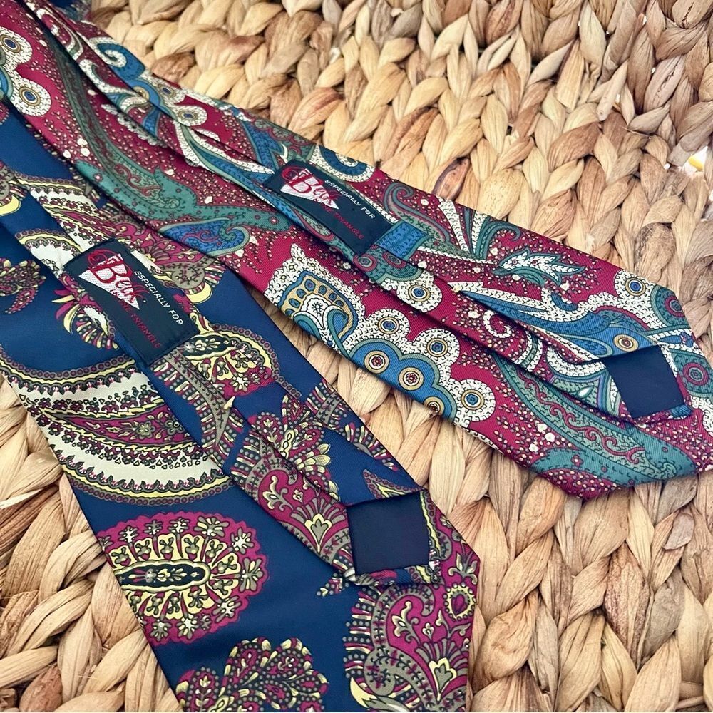 Vintage Oscar de la Renta Set of Stunning Silk Ties - Picture 5 of 7